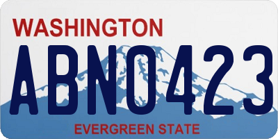 WA license plate ABN0423
