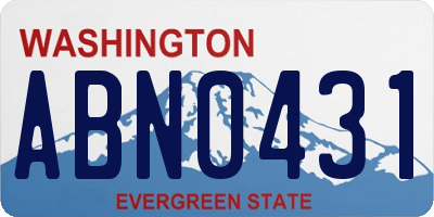 WA license plate ABN0431