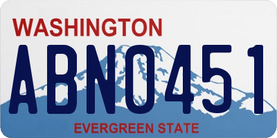 WA license plate ABN0451
