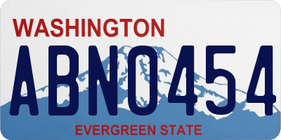 WA license plate ABN0454