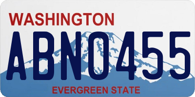 WA license plate ABN0455