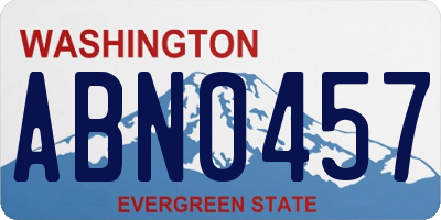 WA license plate ABN0457