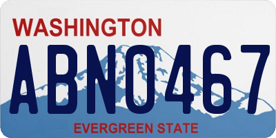 WA license plate ABN0467