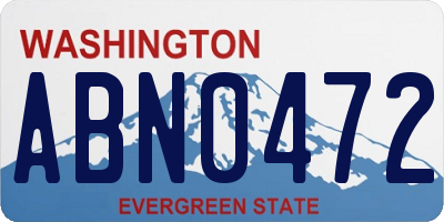 WA license plate ABN0472