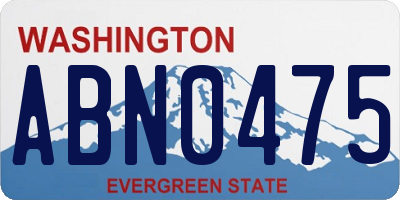 WA license plate ABN0475