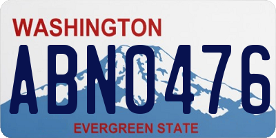 WA license plate ABN0476
