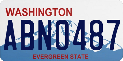 WA license plate ABN0487