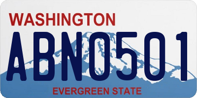 WA license plate ABN0501