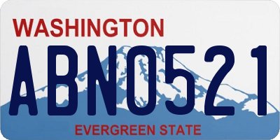 WA license plate ABN0521