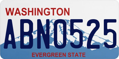 WA license plate ABN0525