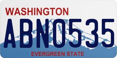 WA license plate ABN0535