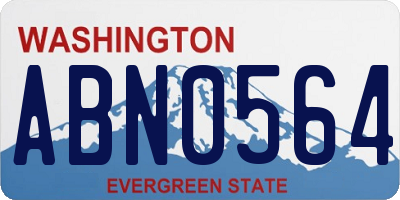 WA license plate ABN0564