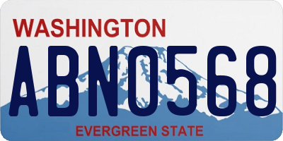 WA license plate ABN0568