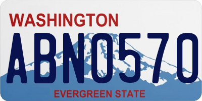 WA license plate ABN0570