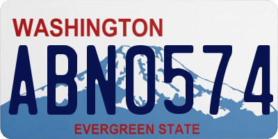 WA license plate ABN0574