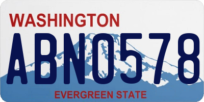 WA license plate ABN0578
