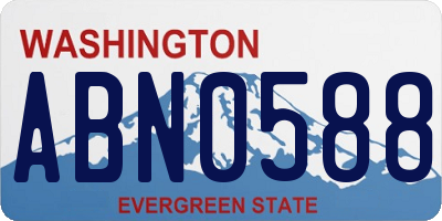 WA license plate ABN0588