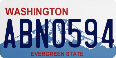 WA license plate ABN0594