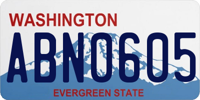 WA license plate ABN0605