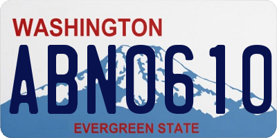 WA license plate ABN0610