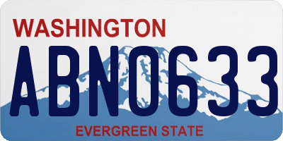 WA license plate ABN0633