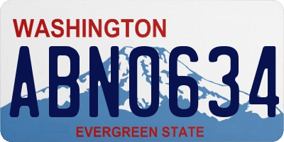 WA license plate ABN0634