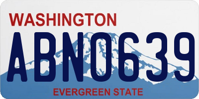 WA license plate ABN0639