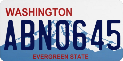 WA license plate ABN0645