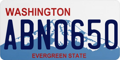 WA license plate ABN0650