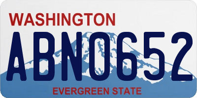 WA license plate ABN0652