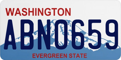 WA license plate ABN0659