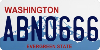 WA license plate ABN0666