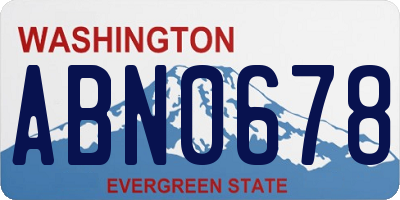 WA license plate ABN0678
