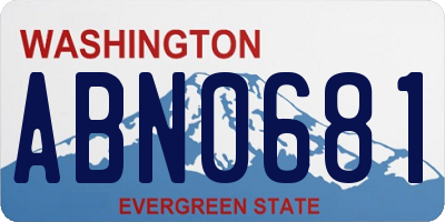 WA license plate ABN0681