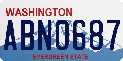 WA license plate ABN0687