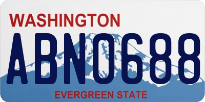 WA license plate ABN0688