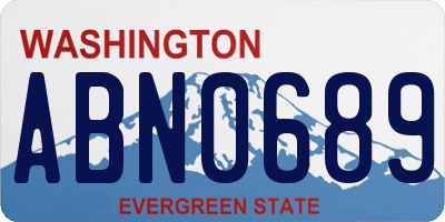WA license plate ABN0689