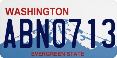 WA license plate ABN0713