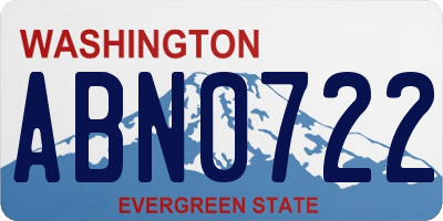 WA license plate ABN0722