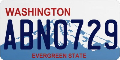 WA license plate ABN0729