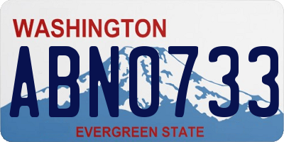 WA license plate ABN0733