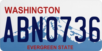 WA license plate ABN0736