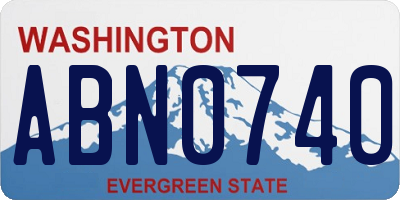 WA license plate ABN0740