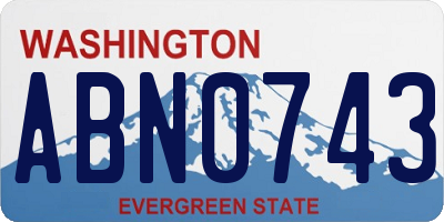WA license plate ABN0743