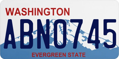 WA license plate ABN0745