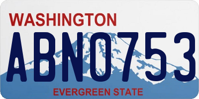 WA license plate ABN0753