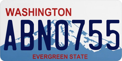 WA license plate ABN0755