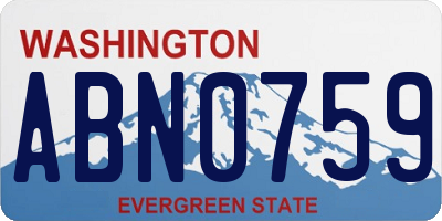WA license plate ABN0759