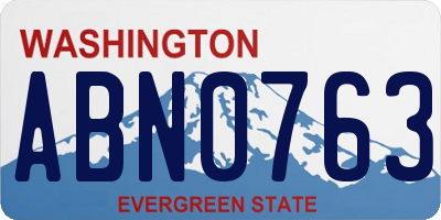 WA license plate ABN0763