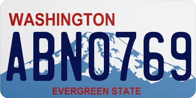 WA license plate ABN0769